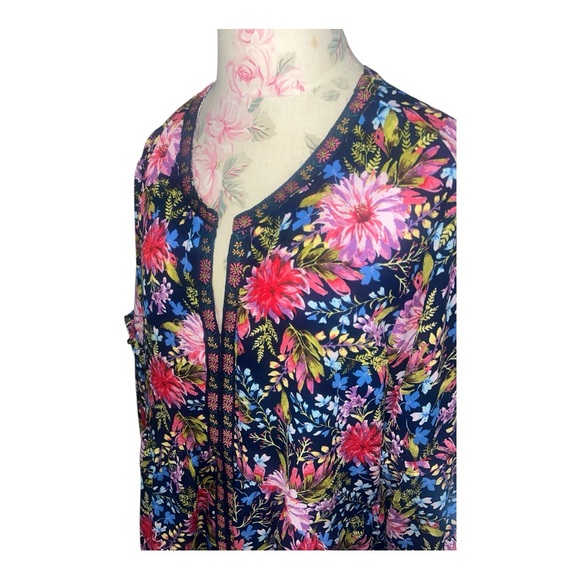 The Pioneer Woman Floral Tunic - Pink and Blue - Picture 7 of 7